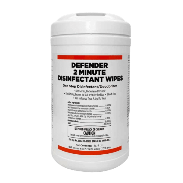Defender 2 Minute Disinfectant Wipes
