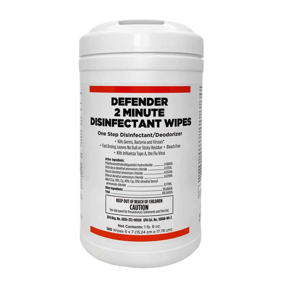 Defender 2 Minute Disinfectant Wipes