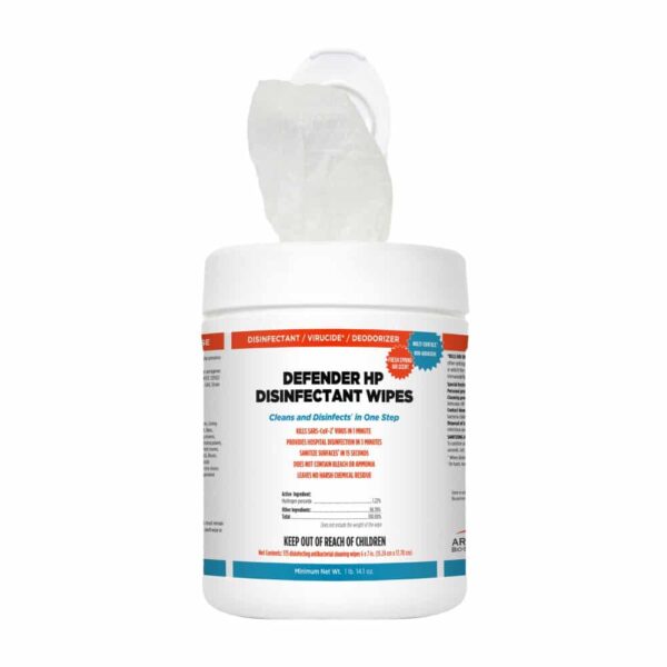 Defender Hydrogen Peroxide (HP) Disinfectant Wipes Open
