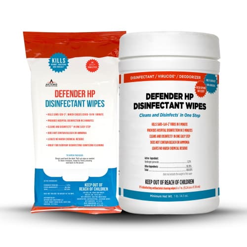 Defender Hydrogen Peroxide (HP) Disinfectant Wipes