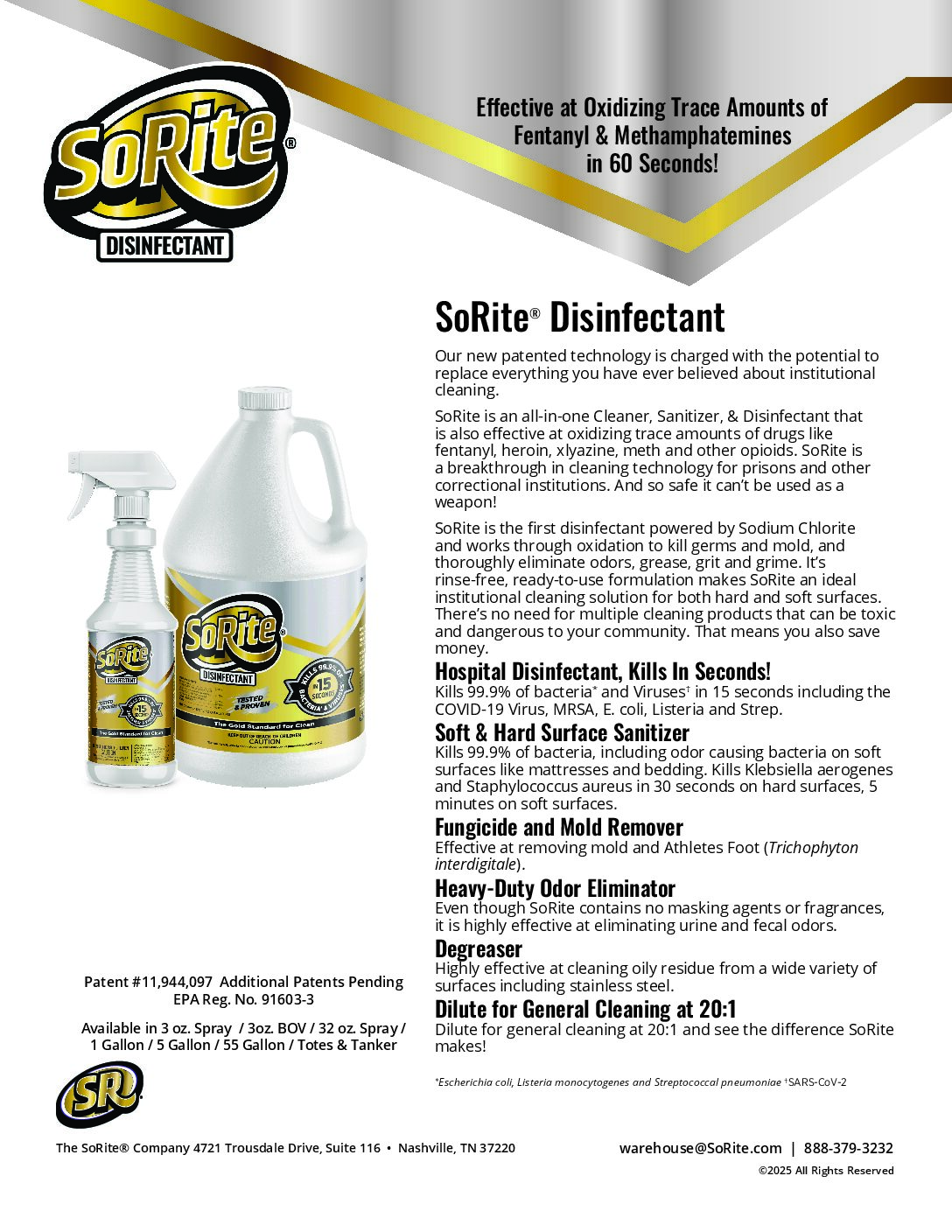New SR Disinfect SALES SHEET 6 02 25